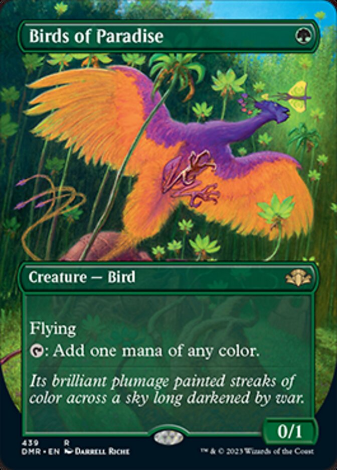 Birds of Paradise (Borderless Alternate Art) [Dominaria Remastered] | Exor Games Summserside