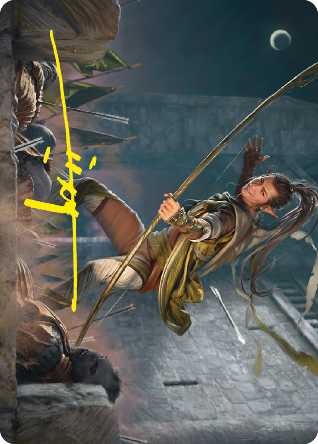 Legolas, Counter of Kills Art Card (Gold-Stamped Signature) [The Lord of the Rings: Tales of Middle-earth Art Series] | Exor Games Summserside
