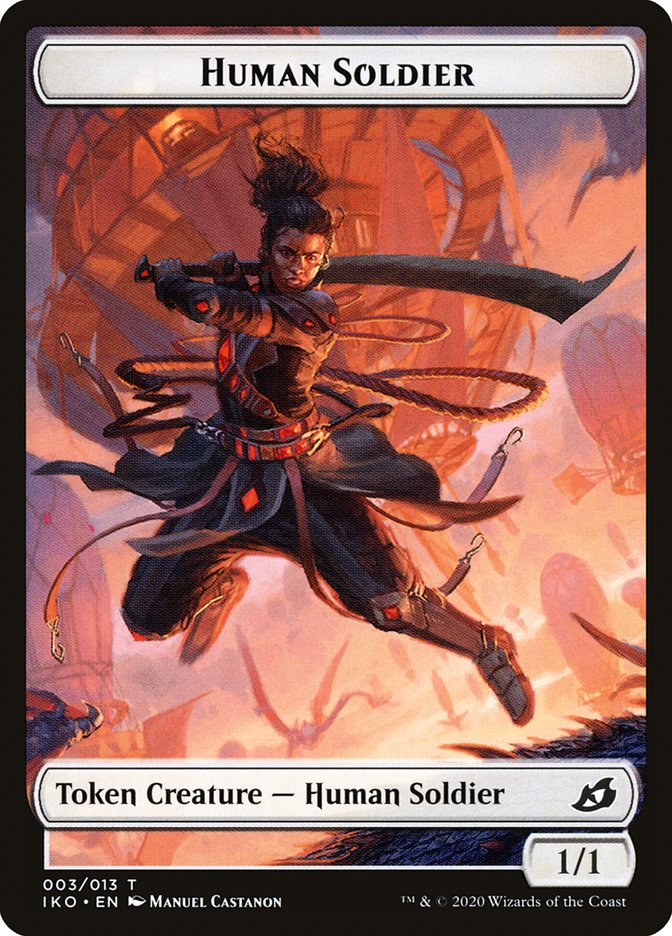 Human Soldier (003/013) [Ikoria: Lair of Behemoths Tokens] | Exor Games Summserside