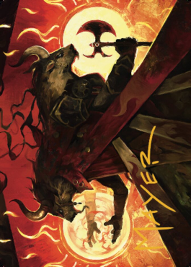 Hurloon Battle Hymn Art Card (Gold-Stamped Signature) [Dominaria United Art Series] | Exor Games Summserside