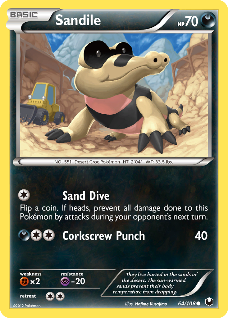 Sandile (64/108) [Black & White: Dark Explorers] | Exor Games Summserside