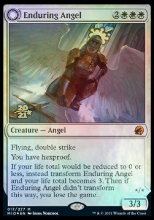 Enduring Angel // Angelic Enforcer [Innistrad: Midnight Hunt Prerelease Promos] | Exor Games Summserside