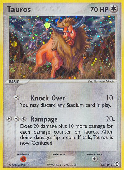 Tauros (16/112) [EX: FireRed & LeafGreen] | Exor Games Summserside