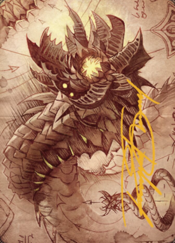 Wurmcoil Engine Art Card (Gold-Stamped Signature) [The Brothers' War Art Series] | Exor Games Summserside