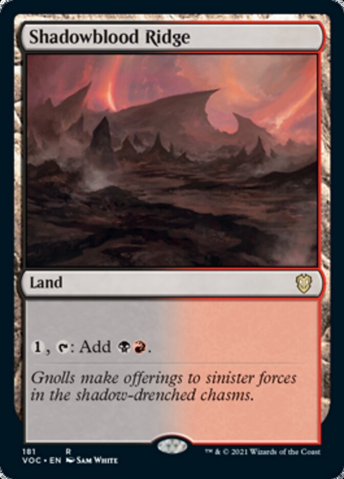 Shadowblood Ridge [Innistrad: Crimson Vow Commander] | Exor Games Summserside
