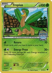 Tropius (5/101) (National Championship Staff Promo) [Black & White: Plasma Blast] | Exor Games Summserside