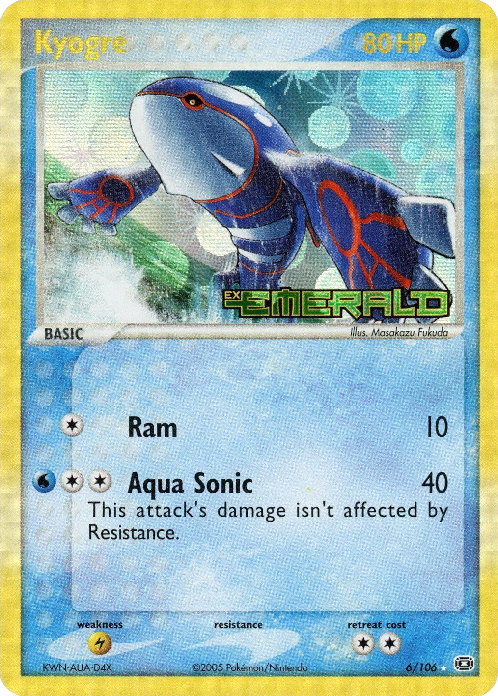 Kyogre (6/106) (Stamped) [EX: Emerald] | Exor Games Summserside