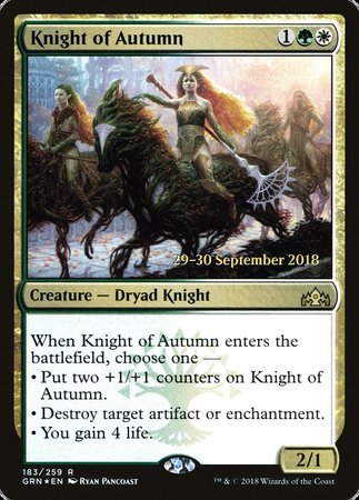 Knight of Autumn [Guilds of Ravnica Promos] | Exor Games Summserside