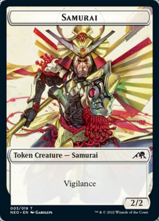 Samurai // Mechtitan Double-sided Token [Kamigawa: Neon Dynasty Tokens] | Exor Games Summserside