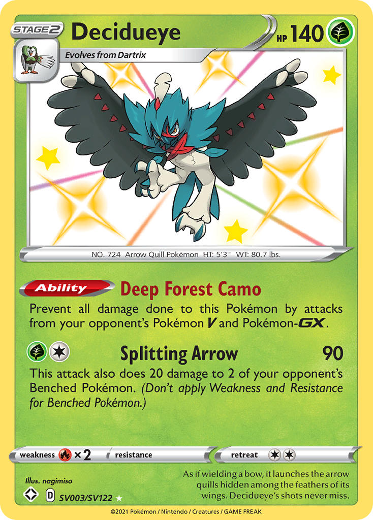 Decidueye (SV003/SV122) [Sword & Shield: Shining Fates] | Exor Games Summserside