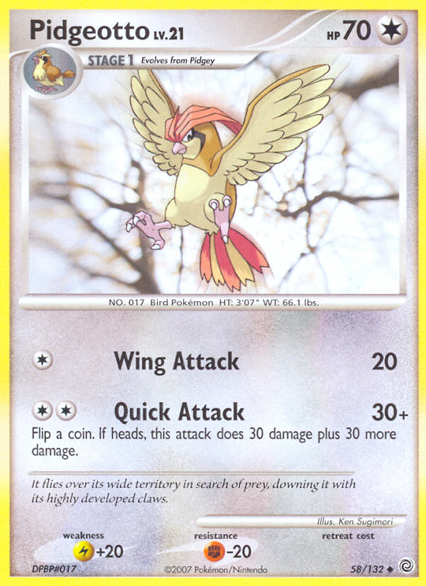 Pidgeotto (58/132) [Diamond & Pearl: Secret Wonders] | Exor Games Summserside