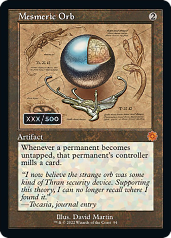 Mesmeric Orb (Retro Schematic) (Serial Numbered) [The Brothers' War Retro Artifacts] | Exor Games Summserside