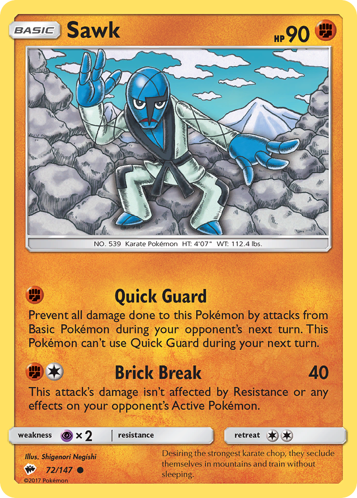 Sawk (72/147) [Sun & Moon: Burning Shadows] | Exor Games Summserside