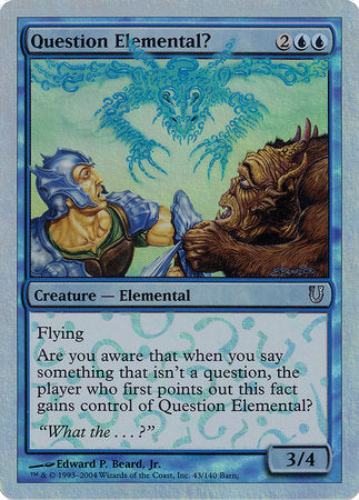 Question Elemental? (Alternate Foil) [Unhinged] | Exor Games Summserside