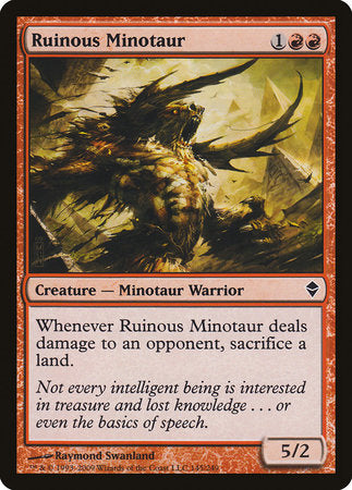 Ruinous Minotaur [Zendikar] | Exor Games Summserside