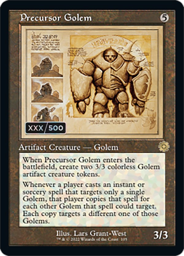 Precursor Golem (Retro Schematic) (Serial Numbered) [The Brothers' War Retro Artifacts] | Exor Games Summserside