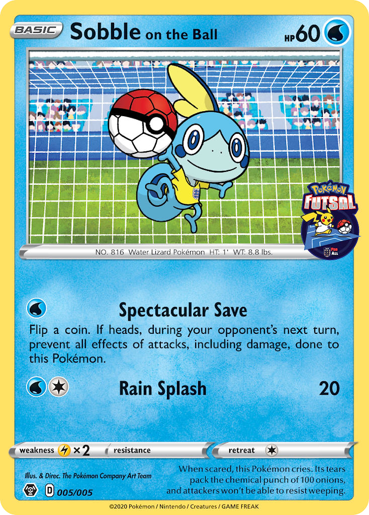 Sobble on the Ball (005/005) [Pokemon Futsal Collection] | Exor Games Summserside