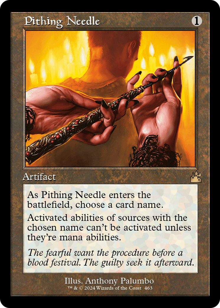 Pithing Needle (Retro Frame) [Ravnica Remastered] | Exor Games Summserside