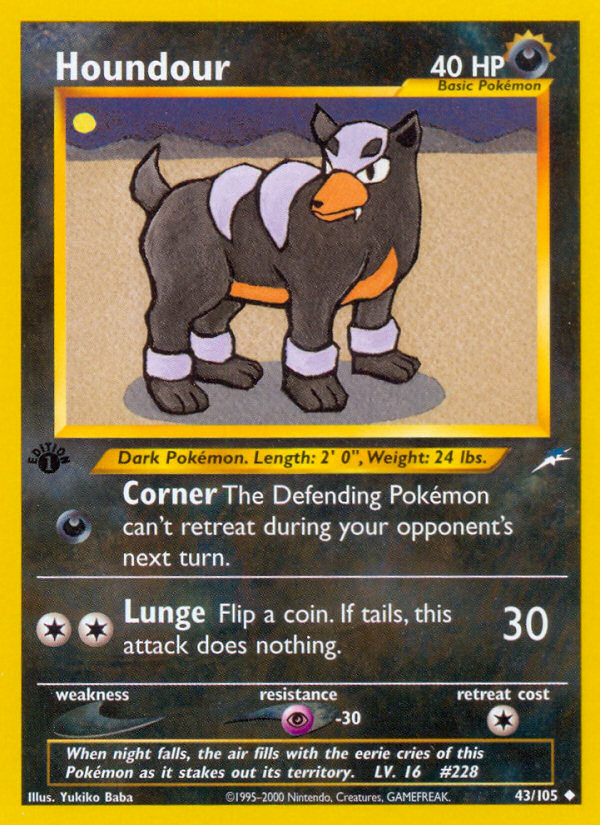 Houndour (43/105) [Neo Destiny 1st Edition] | Exor Games Summserside