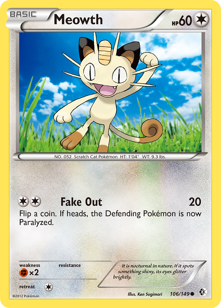 Meowth (106/149) [Black & White: Boundaries Crossed] | Exor Games Summserside
