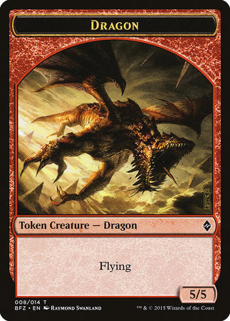 Dragon Token [Battle for Zendikar Tokens] | Exor Games Summserside