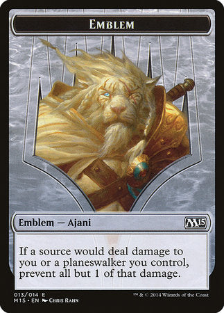 Emblem - Ajani Steadfast [Magic 2015 Tokens] | Exor Games Summserside