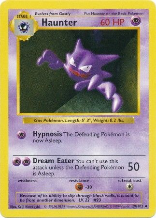 Haunter (29/102) [Base Set Shadowless Unlimited] | Exor Games Summserside