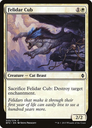 Felidar Cub [Battle for Zendikar] | Exor Games Summserside