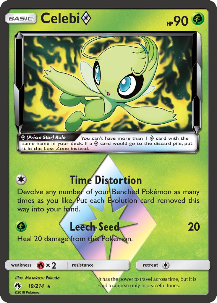 Celebi (19/214) (Prism Star) [Sun & Moon: Lost Thunder] | Exor Games Summserside