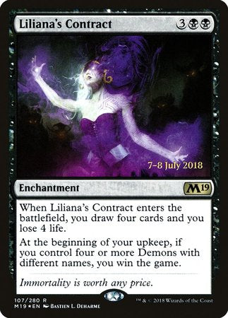Liliana's Contract [Core Set 2019 Promos] | Exor Games Summserside