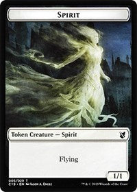 Spirit // Human Double-sided Token [Commander 2019 Tokens] | Exor Games Summserside