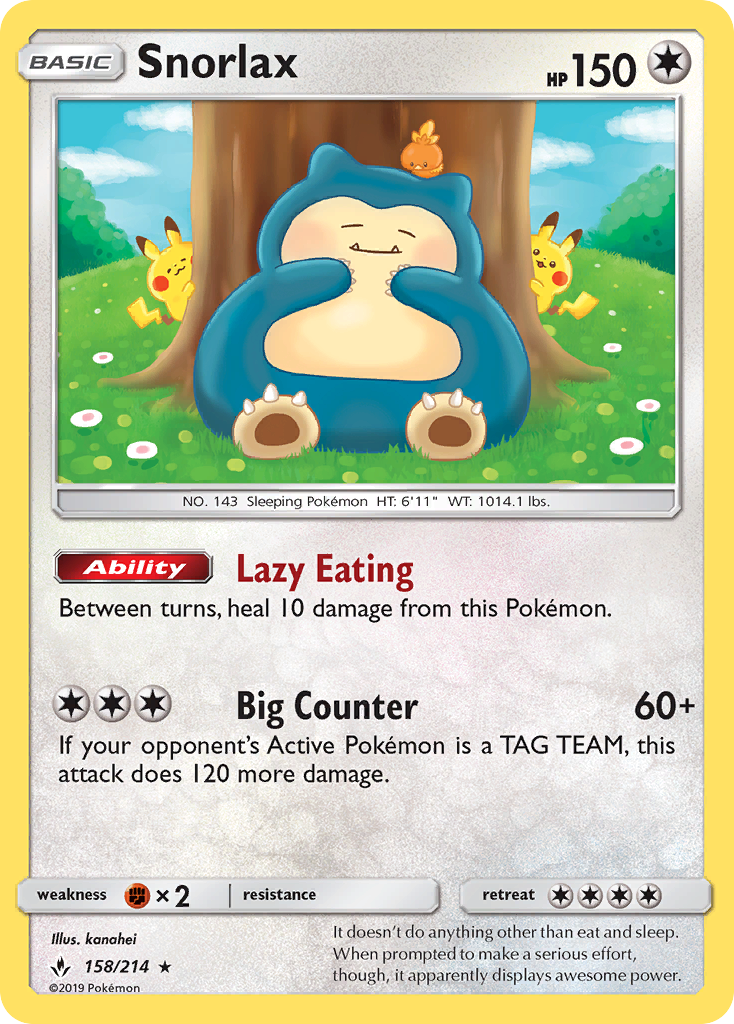 Snorlax (158/214) [Sun & Moon: Unbroken Bonds] | Exor Games Summserside