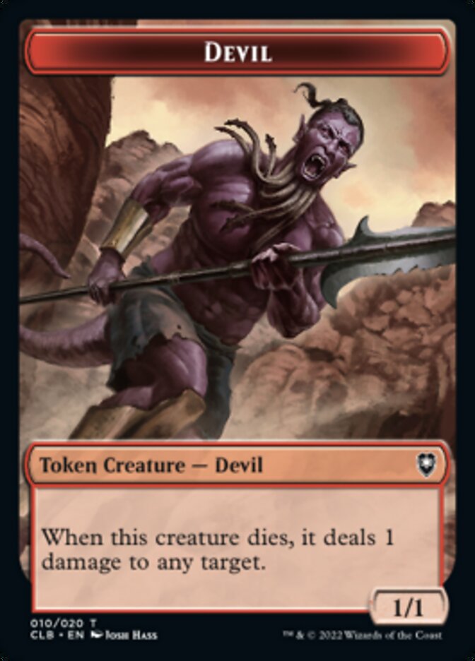 Treasure // Devil Double-sided Token [Commander Legends: Battle for Baldur's Gate Tokens] | Exor Games Summserside