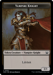 Vampire Knight // Soldier Double-Sided Token [March of the Machine Commander Tokens] | Exor Games Summserside