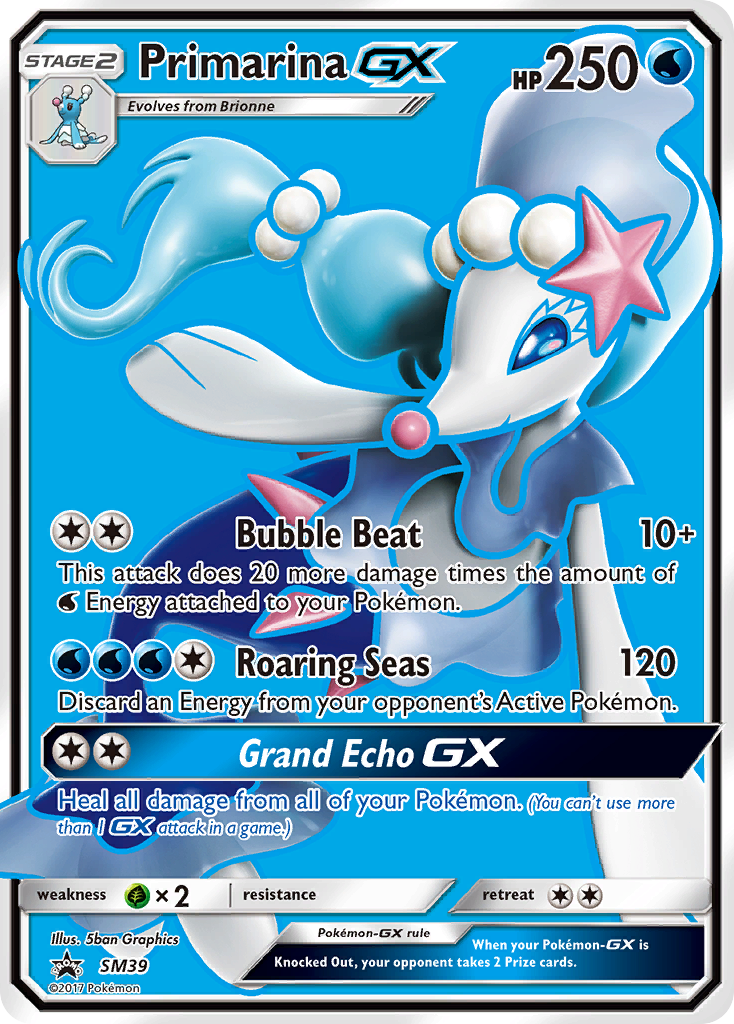 Primarina GX (SM39) [Sun & Moon: Black Star Promos] | Exor Games Summserside