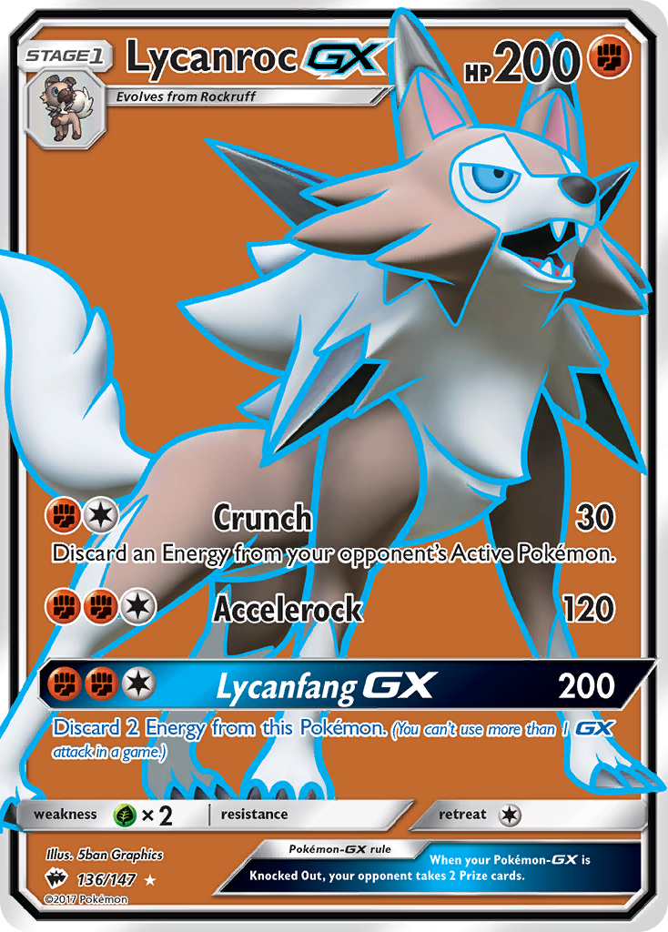 Lycanroc GX (136/147) [Sun & Moon: Burning Shadows] | Exor Games Summserside