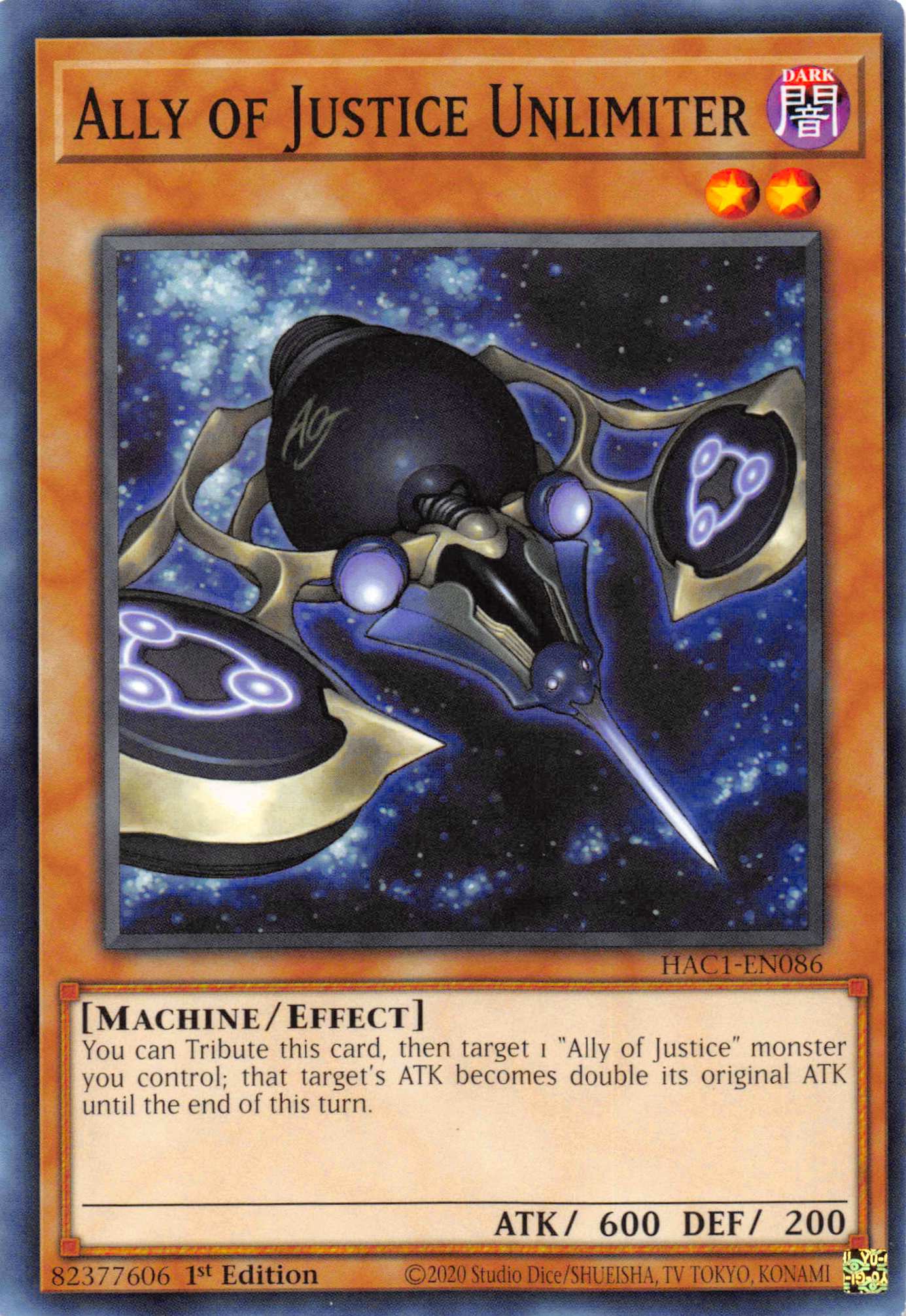 Ally of Justice Unlimiter [HAC1-EN086] Common | Exor Games Summserside