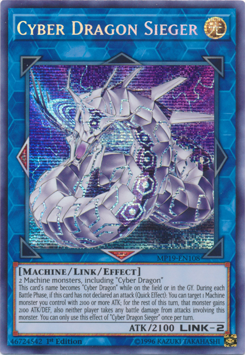 Cyber Dragon Sieger [MP19-EN108] Prismatic Secret Rare | Exor Games Summserside