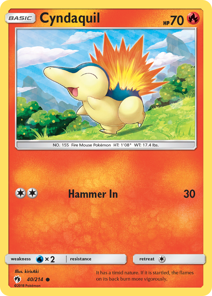 Cyndaquil (40/214) [Sun & Moon: Lost Thunder] | Exor Games Summserside