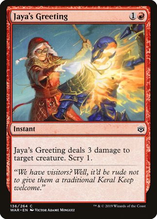 Jaya's Greeting [War of the Spark] | Exor Games Summserside