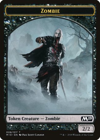 Zombie Token [Core Set 2019 Tokens] | Exor Games Summserside