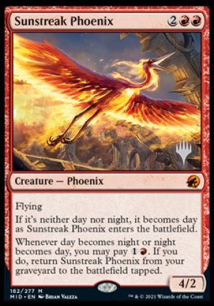 Sunstreak Phoenix (Promo Pack) [Innistrad: Midnight Hunt Promos] | Exor Games Summserside