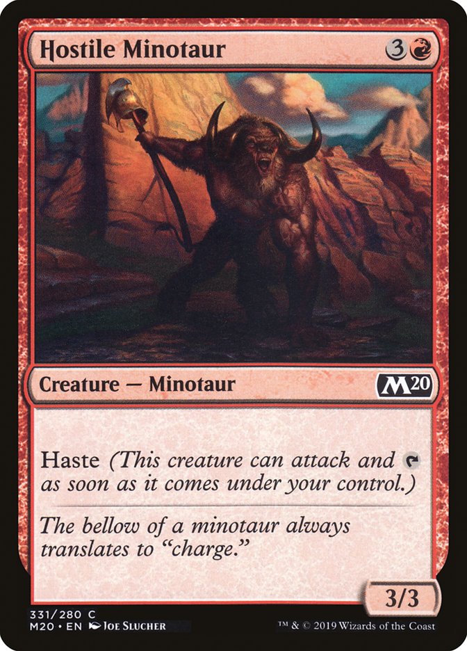 Hostile Minotaur [Core Set 2020] | Exor Games Summserside