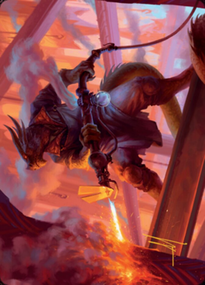 Plasma Jockey Art Card (Gold-Stamped Signature) [Streets of New Capenna Art Series] | Exor Games Summserside