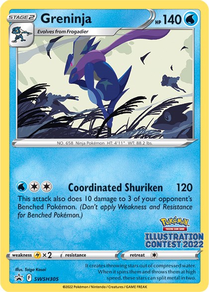 Greninja (SWSH305) (Illustration Contest 2022) [Sword & Shield: Black Star Promos] | Exor Games Summserside