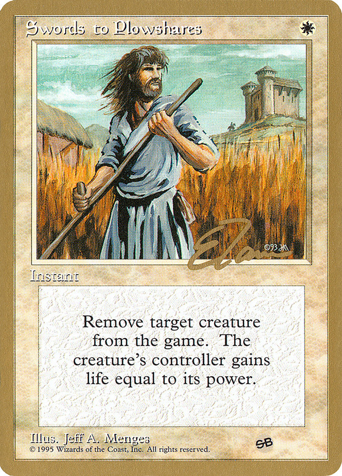 Swords to Plowshares (Eric Tam) (SB) [Pro Tour Collector Set] | Exor Games Summserside