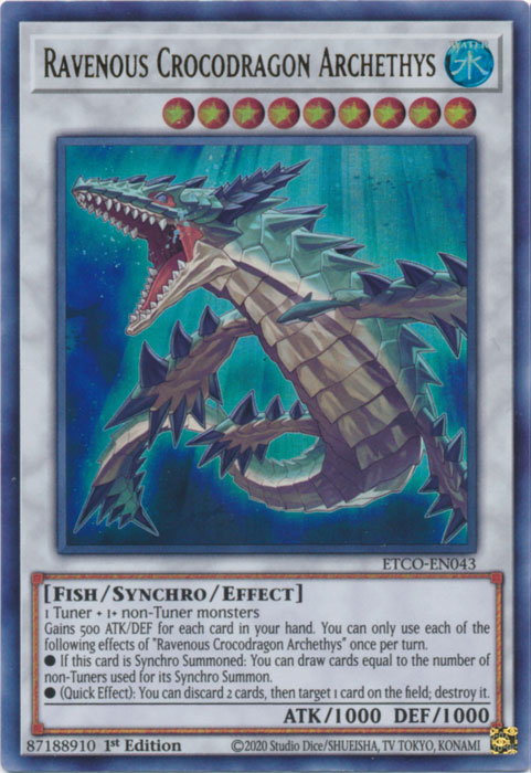 Ravenous Crocodragon Archethys [ETCO-EN043] Ultra Rare | Exor Games Summserside