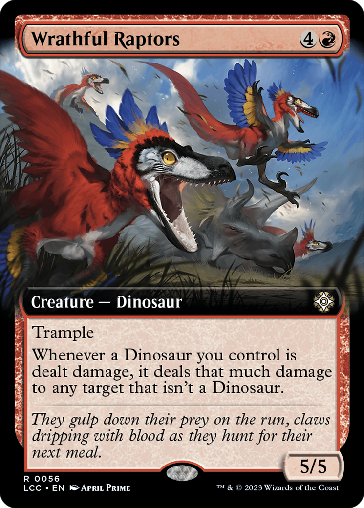 Wrathful Raptors (Extended Art) [The Lost Caverns of Ixalan Commander] | Exor Games Summserside