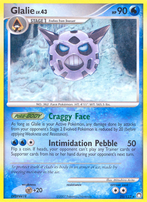 Glalie (25/123) [Diamond & Pearl: Mysterious Treasures] | Exor Games Summserside