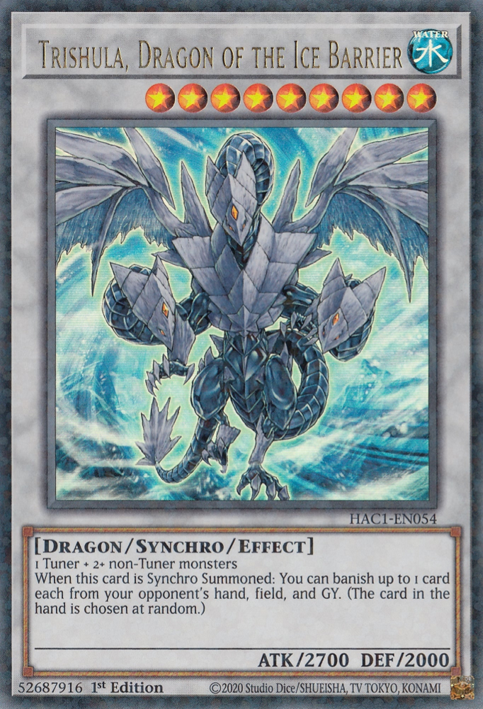 Trishula, Dragon of the Ice Barrier (Duel Terminal) [HAC1-EN054] Parallel Rare | Exor Games Summserside